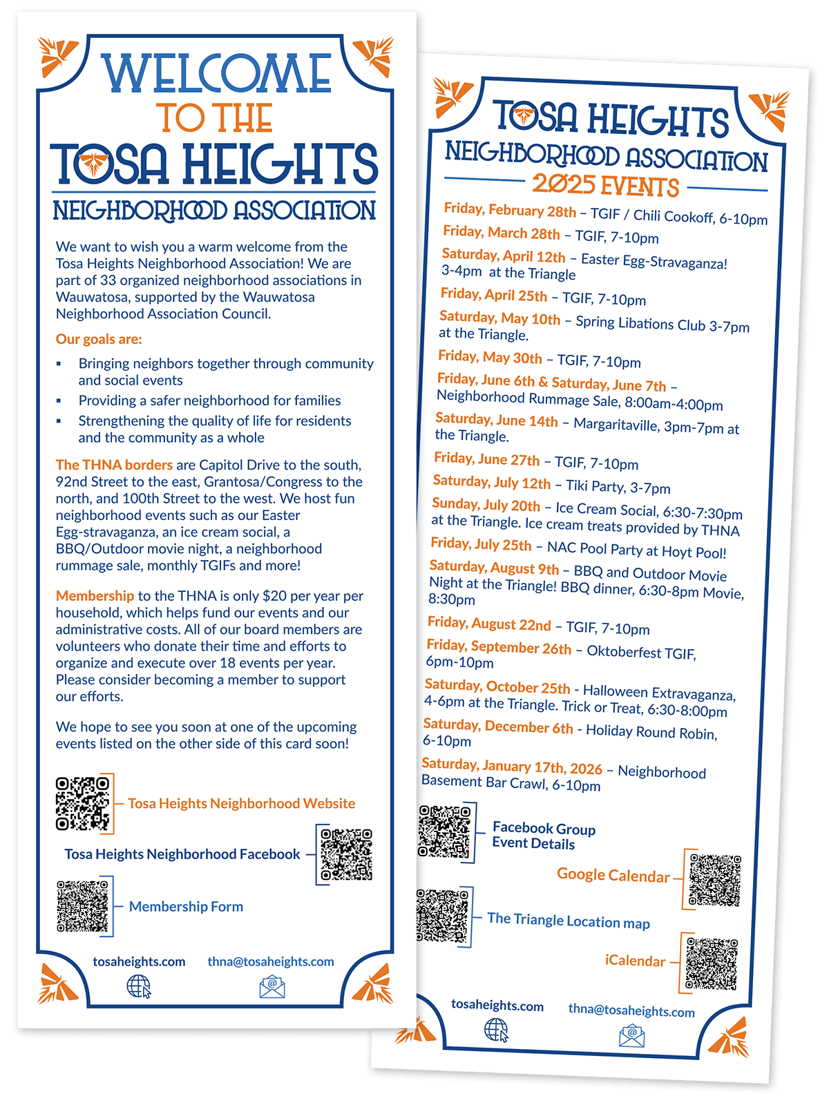 Tosa Heights Welcome Card