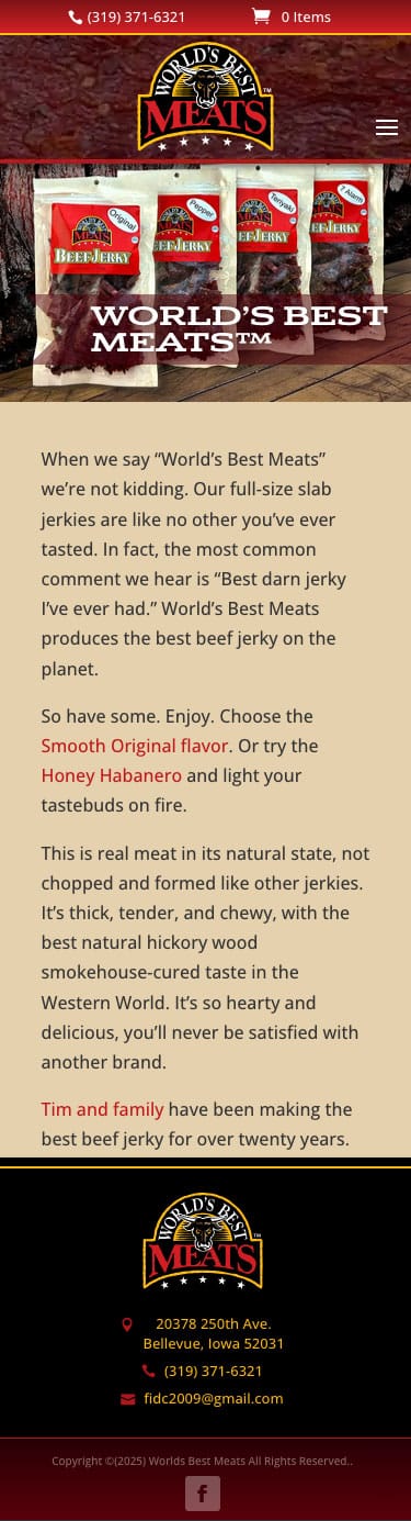 World's Best Meats - Mobile